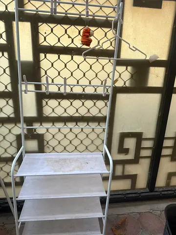 White Metal Shoe Rack / Organizer with 5 Shelves