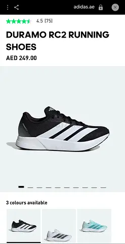Adidas Duramo RC2 Running Shoes - Size ? (Black/White) - New