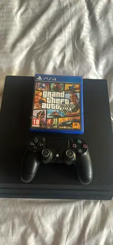 Sony PS4 Pro with DualShock Controller + GTA V (Good Working Condition)
