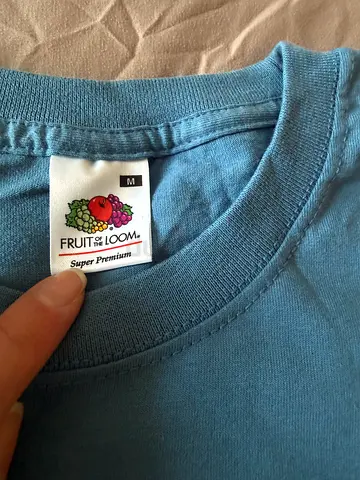Fruit of the Loom blue crew neck t-shirt, size M, gently used
