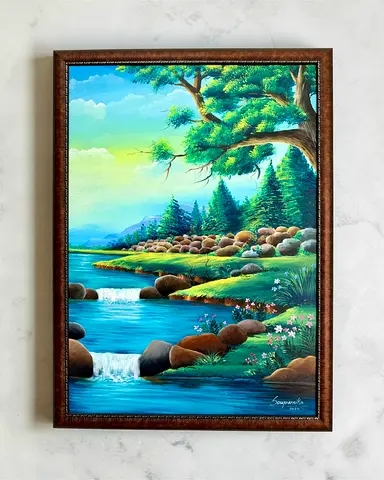 Beautiful Original scenery Painting (Framed) – Perfect Condition