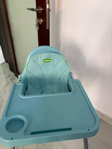 Light Blue Baby High Chair with Removable Tray