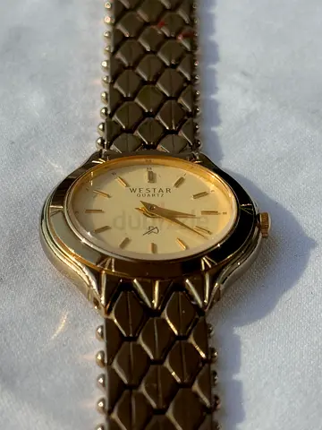Vintage WESTER Gold-Tone Womens Watch with Mesh Bracelet