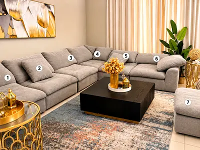 Premium 7-Piece Modular Sofa – Excellent Condition