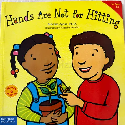 Hand are not for hitting book