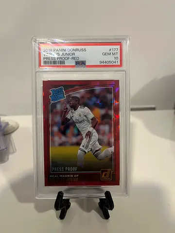 2018 Panini Donruss Vinicius Junior Press Proof Red PSA 10 (Graded)