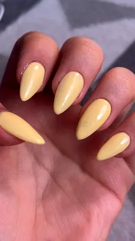 Set of yellow stiletto press-on nails - brand new handmade