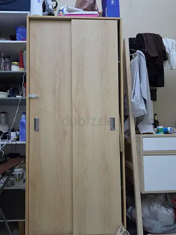 Modern Light Wood Finish Wardrobe
