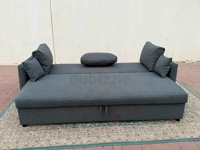 Heavy-duty sofa bed with supportive cushions, premium fabric and a sturdy construction built for dai