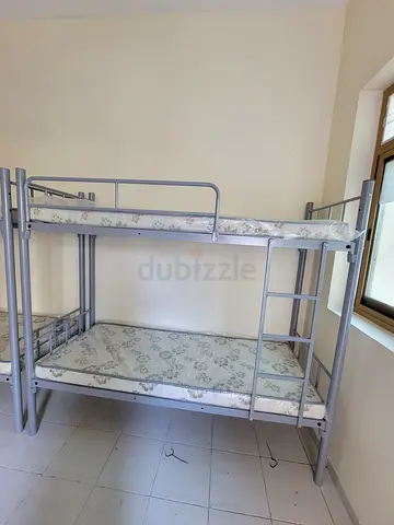 Brand new silver bunk bed with medical mattress available.