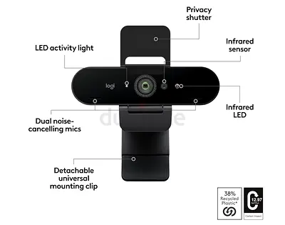 Logitech Brio Stream Webcam, Ultra Hd 4K Streaming Edition, 1080P/60Fps Hyper-Fast Streaming