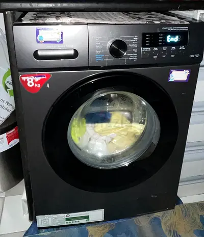 8kg Front Load Washing Machine in Dark Grey