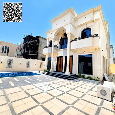 Luxury Classic Villa for Sale | 5 Bedrooms | Private Swimming Pool | G+1+Roof | 5,000 Sq. Ft. Plot | Al Rawdha 02, Ajman