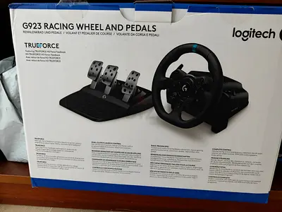 Logitech G923 Racing Wheel and Pedals - Good Condition, Boxed