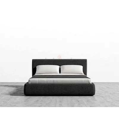 Square headboard curved thick super king bed
