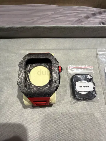 Forged Carbon Fiber Case and Strap for Apple Watch 45mm look alike Richard Mille