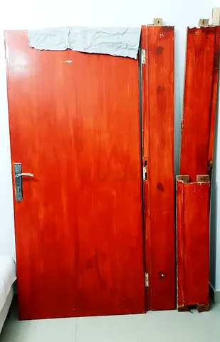 URGENT! Solid Wooden Room/Partition Door with wide frame AED350