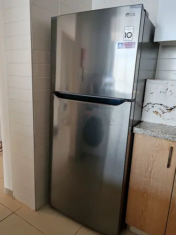 395Ltr. LG Double Door Refrigerator - Stainless Steel, Good Condition