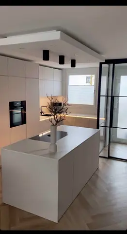 Modern White Kitchen Island