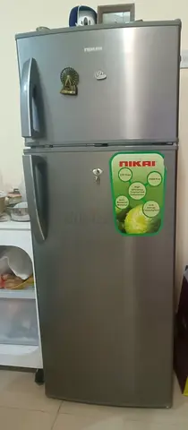Nikai 2-door Refrigerator in Silver - Good Working Condition