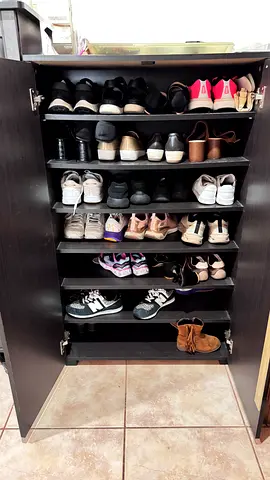 Danube Brand, Wooden Shoe Cabinet with Multiple Shelves, Dark Brown
