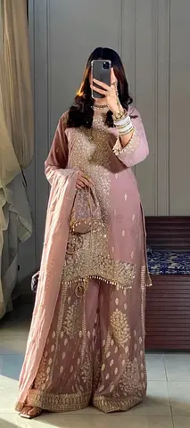 Pakistani 4Pc Sharara Dress for Sale