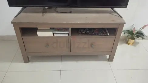 Wooden TV Cabinet / Entertainment Unit with Drawers - Light Brown