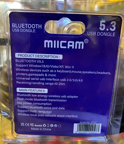 Miicam Bluetooth USB Dongle v5.3 - New in Pack