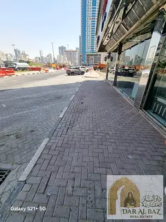 Commercial shop with mezzanine for annual rent in Al Majaz 2, Sharjah. On Jamal Abdul Nasser St., pr