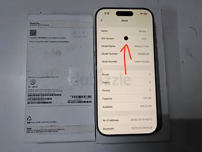 iPhone 17 pro, Silver ,512gb