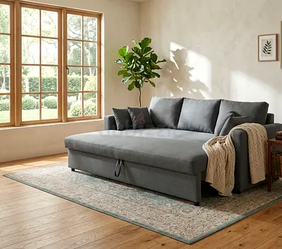 Modern 3-Seater Sofa Bed with premium fabric, sturdy frame and easy pull-out bed function. Perfect f
