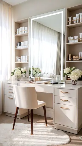 Luxury Makeup Vanity with Storage