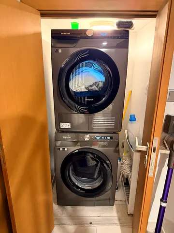 Front load washer and dryer set (stacked) - good condition