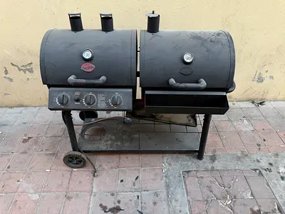 Dual-chamber BBQ Grill (charcoal + gas) - used