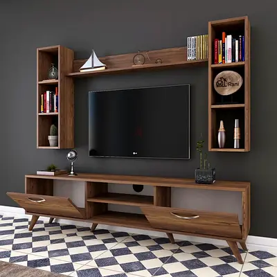 Hot Sell Modern Style Luxury Design TV Stand Wooden Wall