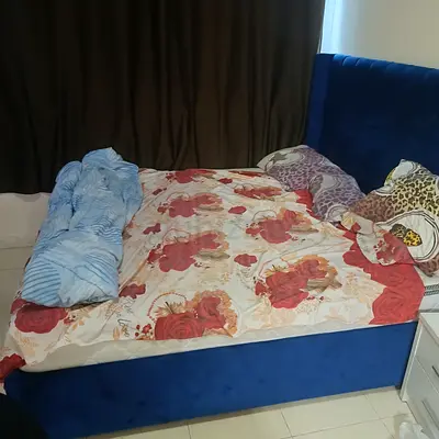 King size bed with mattress 200*180 and one bed side table