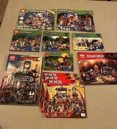 65 liter box of Alternative Brand Lego Ninjago Minecraft