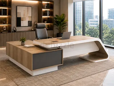 Modern L-Shaped Executive Desk for Office | Executive Office Desk UAE