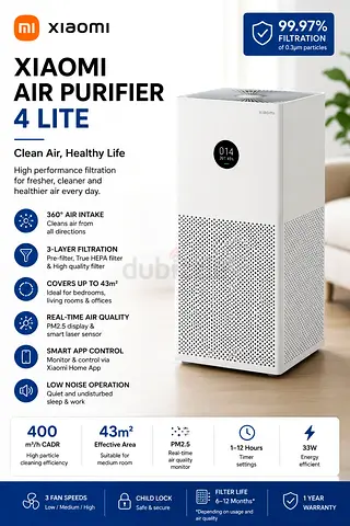 Xiaomi Air Purifier 4 Lite - New