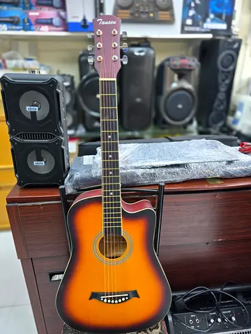 Brand new sunburst acoustic guitar-free picks,bag and strap