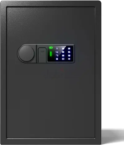 Safe Box Touch Screen with Silent Mode, Backlit Keypad, LED Light, Anti-Rust Anti-Theft, Home/Offi