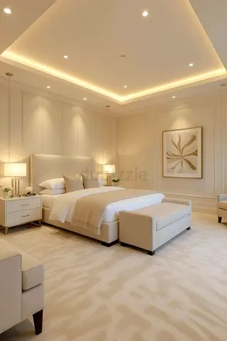 Elegant Modern Bedroom Furniture Set in Beige