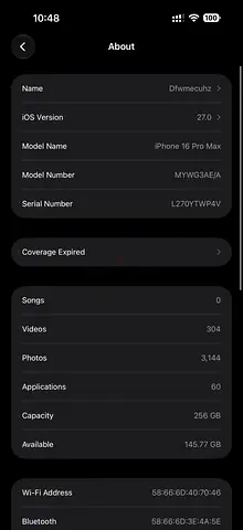 iPhone 16 Pro Max 256GB