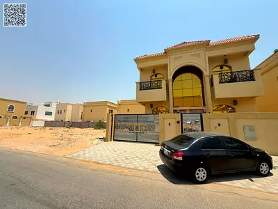 Corner unit 5 master bedroom villa for rent in al yasmeen ajman: 5 master bedrooms Hall Majlis Maid room 120k villa price Staff and chines allowed