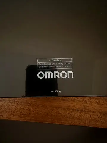 Omron digital bathroom scale - slim black