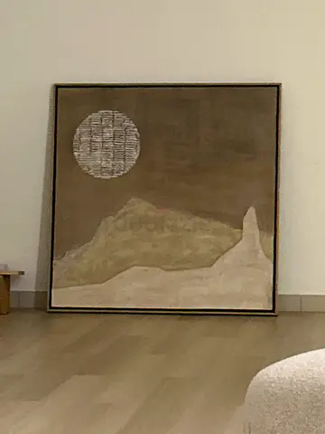 Framed Abstract Wall Art Painting - Neutral Tones