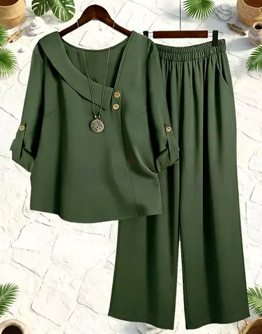 Women wear shirt and trousers