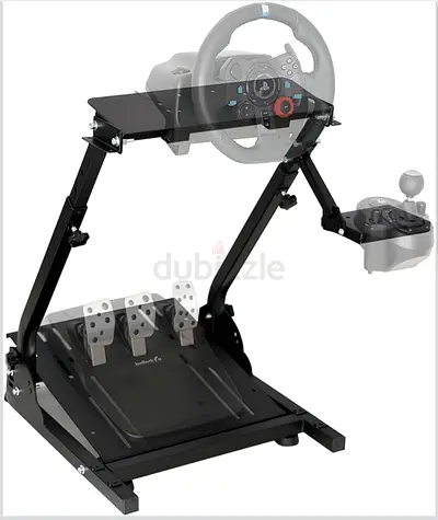 Adjustable Racing Sim Stand Compatible with Steering Wheel, Pedals and Shifter