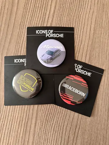 Set of 3 Porsche Icons of Porsche collectible pin badges