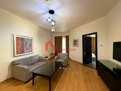 شقة فندقية مميزة من غرفة نوم واحدة بإطلالة بحرية | مفروشة بالكامل | شاملة جميع الفواتير | مطبخ خاص